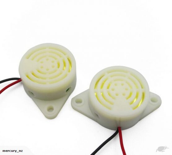 Continuous Sound Alarm Buzzer - White